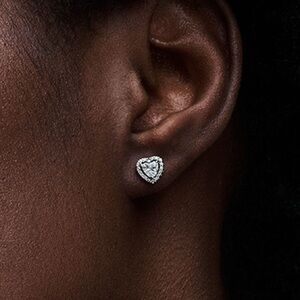 Pandora Elevated Heart Stud Earrings